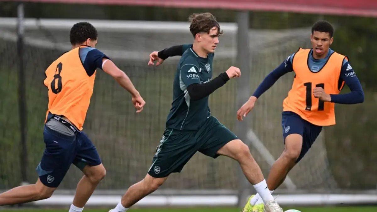 Pemain Arsenal menjalani latihan jelang laga kontra Manchester City, (ARSENAL.COM)