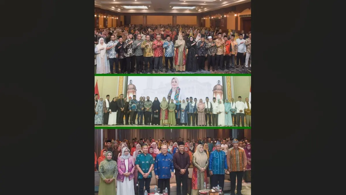 SILATURAHMI: Wagub NTB Indah Dhamayanti Putri saat menghadiri halalbihalal bersama RKB, RKD, dan Himpunan Keluarga Sumbawa Barat di Mataram, Ahad (19/4). (DIKOMINFOTIK NTB/LOMBOK POST)