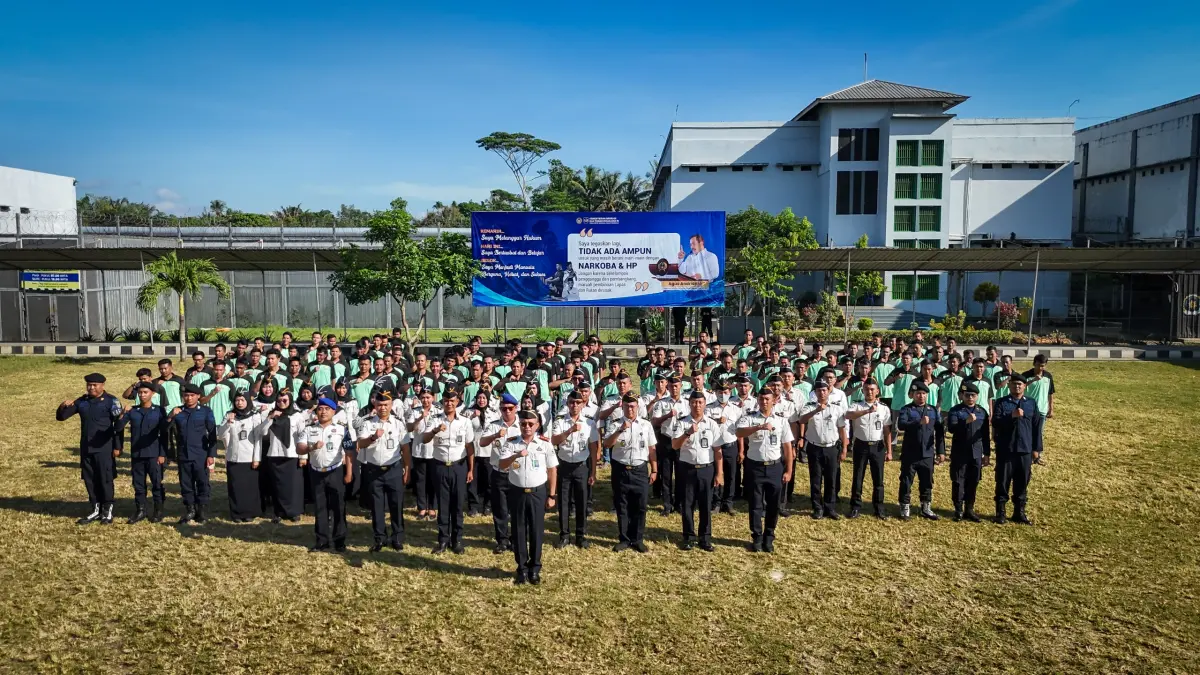 Lapas Lombok Barat deklarasikan Zero Halinar. Tersimpan pesan kuat bahwa perubahan besar harus diinisiasi dari internal.