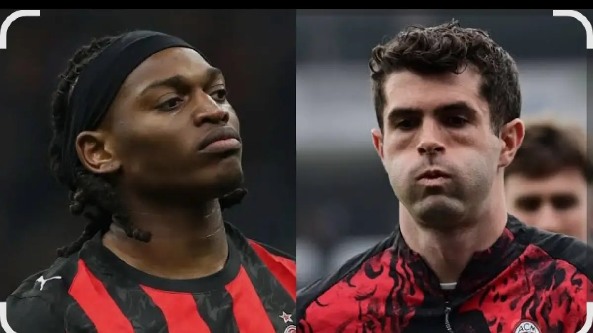 Rafael Leao dan Christian Pulisic, 2 striker AC Milan yang bisa saja pergi pada akhir musim. (Istimewa) 
