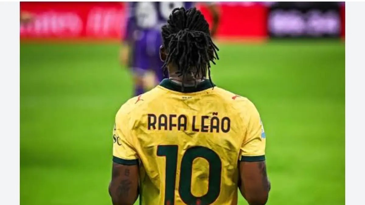 Striker AC Milan Rafael Leao. (Istimewa) 