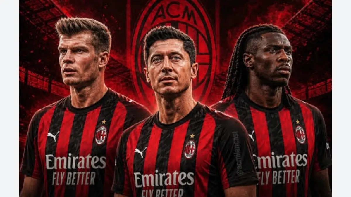 Alexander Sorloth, Robert Lewandowski, dan Moise Kean yang dikaitkan dengan AC Milan. (Istimewa) 