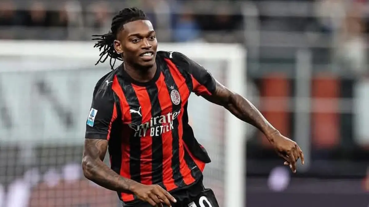 Striker AC Milan Rafael Leao. (Istimewa) 