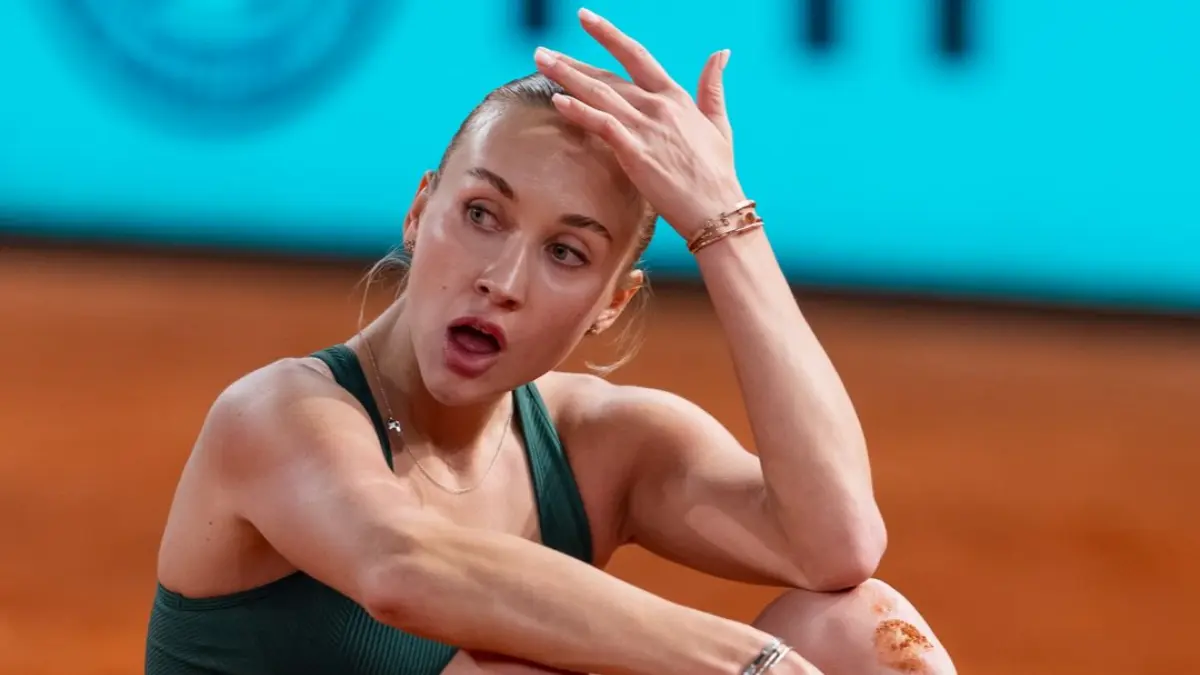 Anastasia Potapova buat kejutan di Madrid Open 2026 usai kalahkan Elena Rybakina dan melaju ke perempat final WTA M1000. (Instagram WTA)