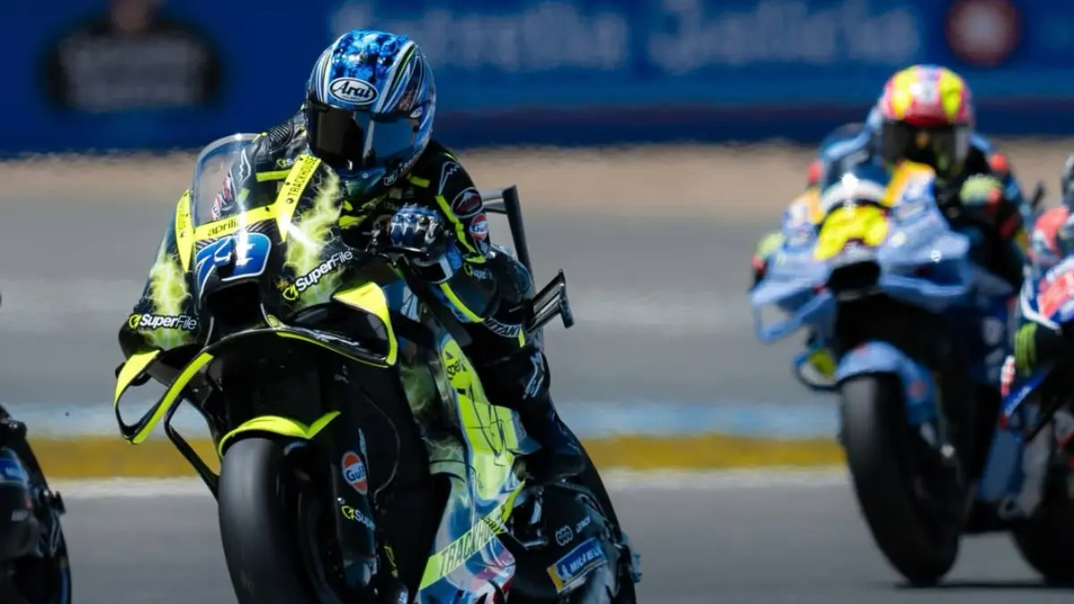 Hasil Tes MotoGP Jerez 2026: Aprilia kuasai tiga besar, Ai Ogura tercepat. Ducati masih berbenah jelang GP Prancis. (Instagram Trackhouse MotoGP)
