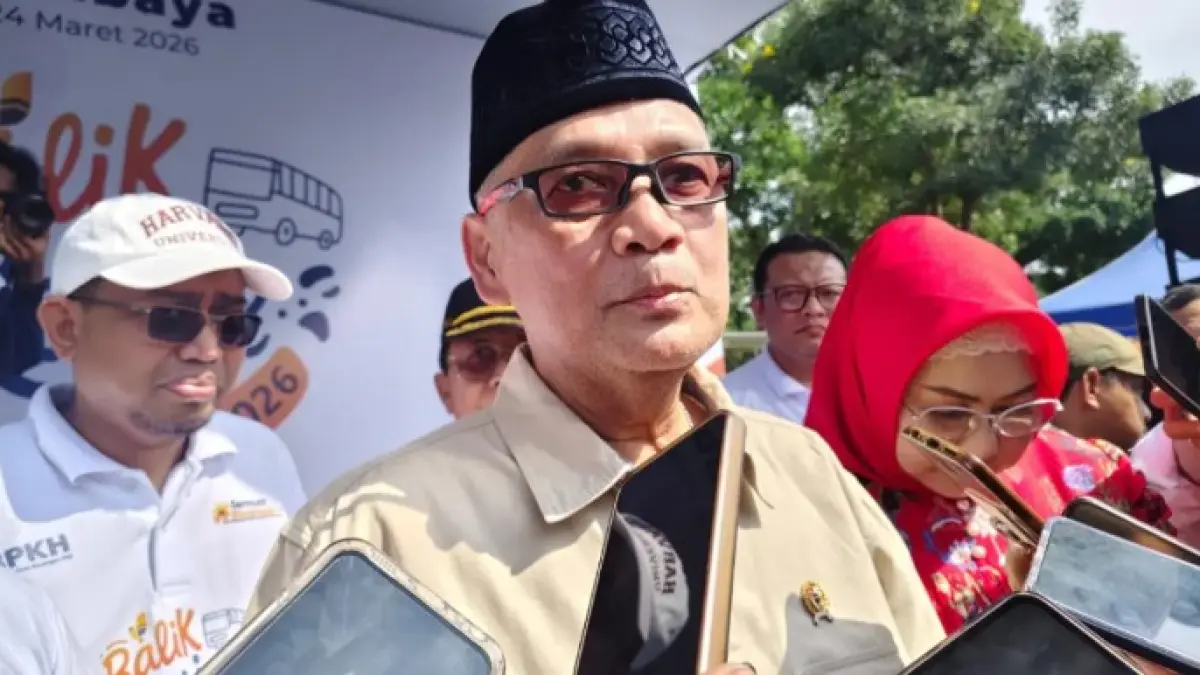 Menteri Haji dan Umrah Republik Indonesia, Mochamad Irfan Yusuf memastikan pelaksanaan ibadah haji 2026 tetap sesuai jadwal. (Novia Herawati/ JawaPos.com)
