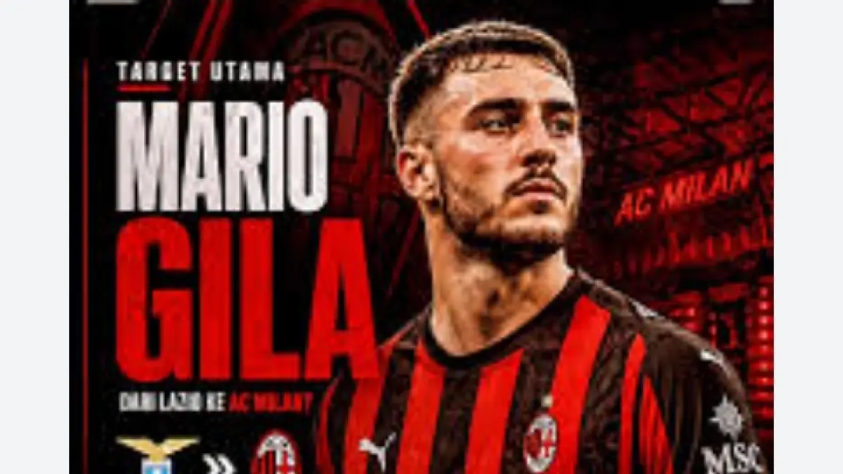 Mario Gila, pemain Lazio incara AC Milan. (Istimewa) 