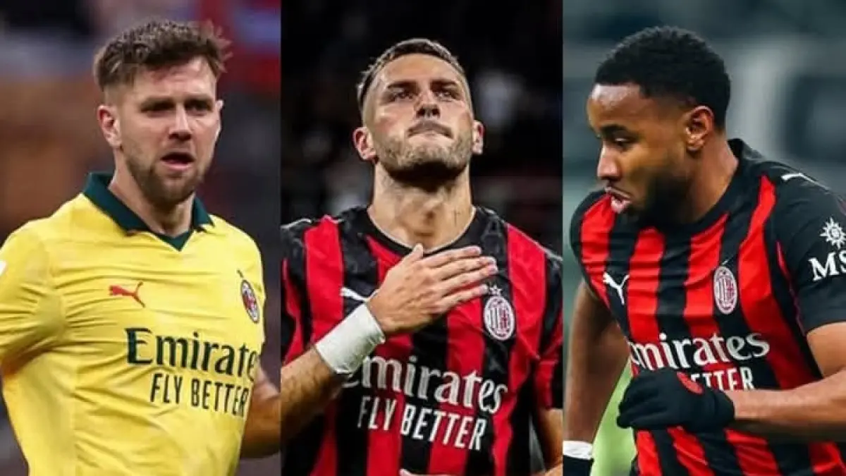 Tiga striker AC Milan, Niclas Fullkrug, Santiago Gimenez, dan Christopher Nkunku yang hampir pasti tak masuk rencana jangka panjang klub. (Istimewa) 