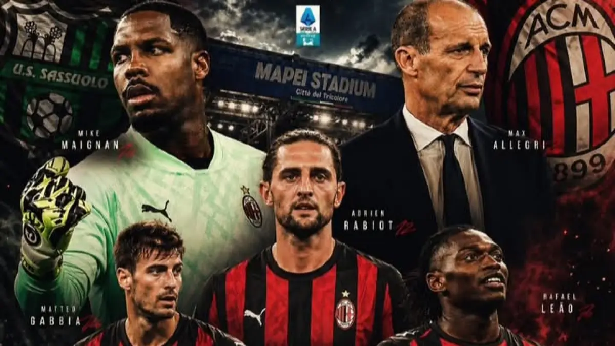 Sejumlah anggota skuad AC Milan. (Istimewa) 