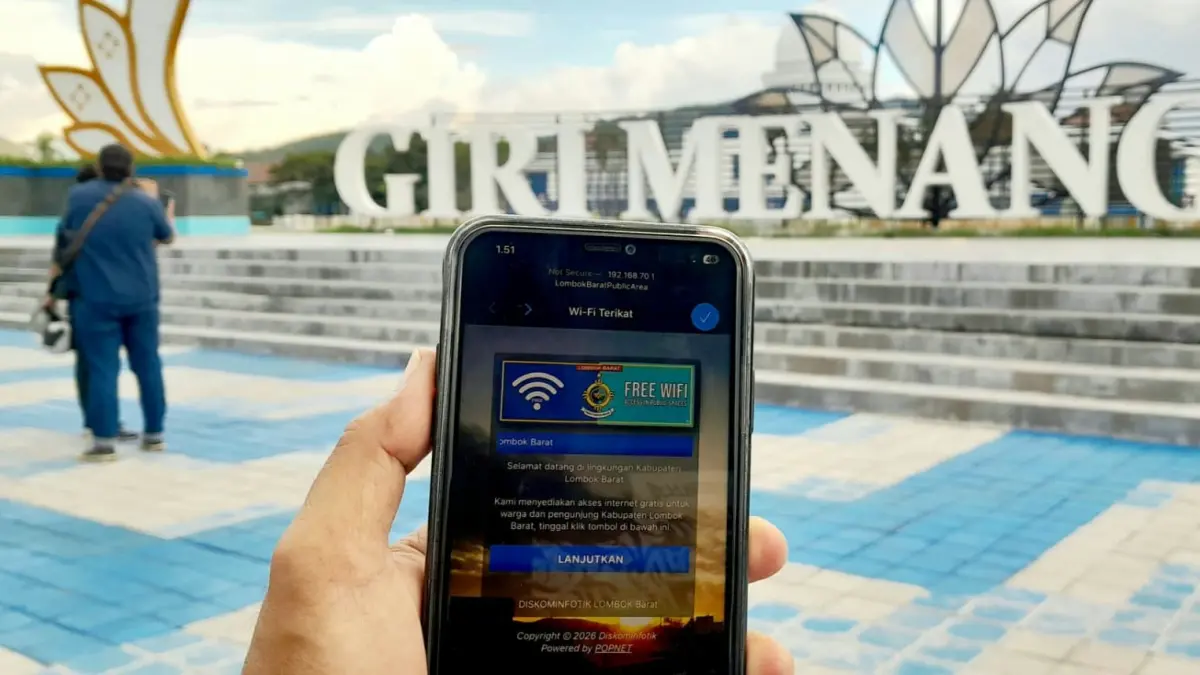 GRATIS: Pemkab Lobar menyiapkan layanan WiFi gratis di Giri Menang Park.