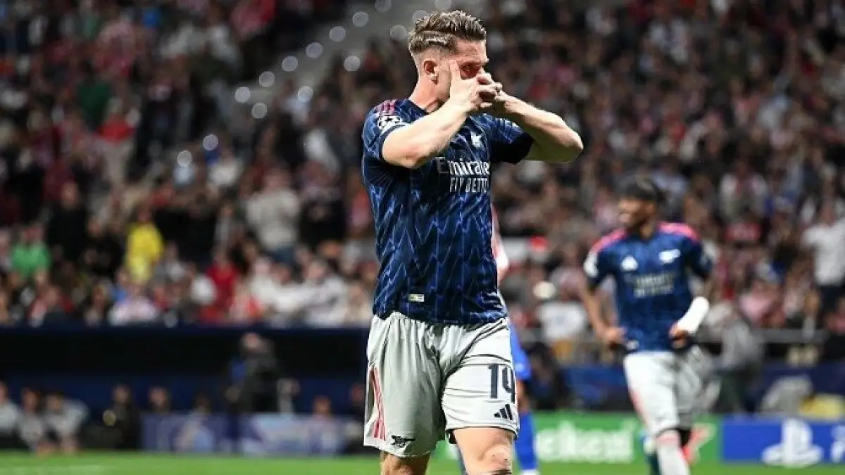 Penyerang Arsenal Viktor Gyokeres mencetak gol dari titik putih saat menghadapi Atletico Madrid. (ARSENAL.COM)