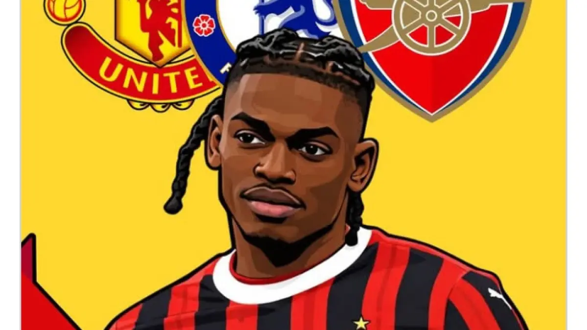 Rafael Leao, striker AC Milan yang mulai diamati klub Inggris Manchester United, Chelsea, hingga Arsenal. (Istimewa) 