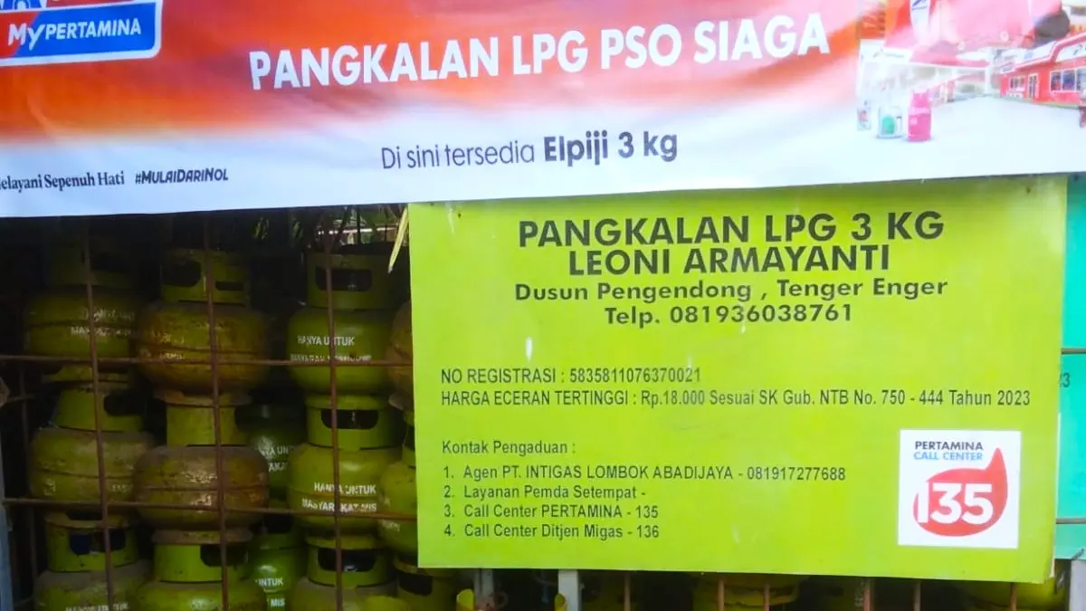 Salah satu pangkalan elpiji di Praya Timur, Lombok Tengah, kehadiran pangkalan berbasis Bumdes nantinya semakin mempermudah warga desa untuk akses energi. (Istimewa)