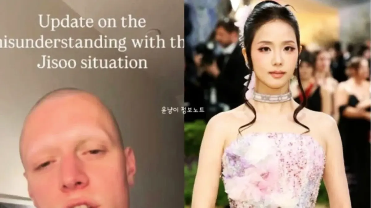 Desainer Judassime, Benjamin Bortmans (kiri) dan Jisoo BLACKPINK. (Allkpop)