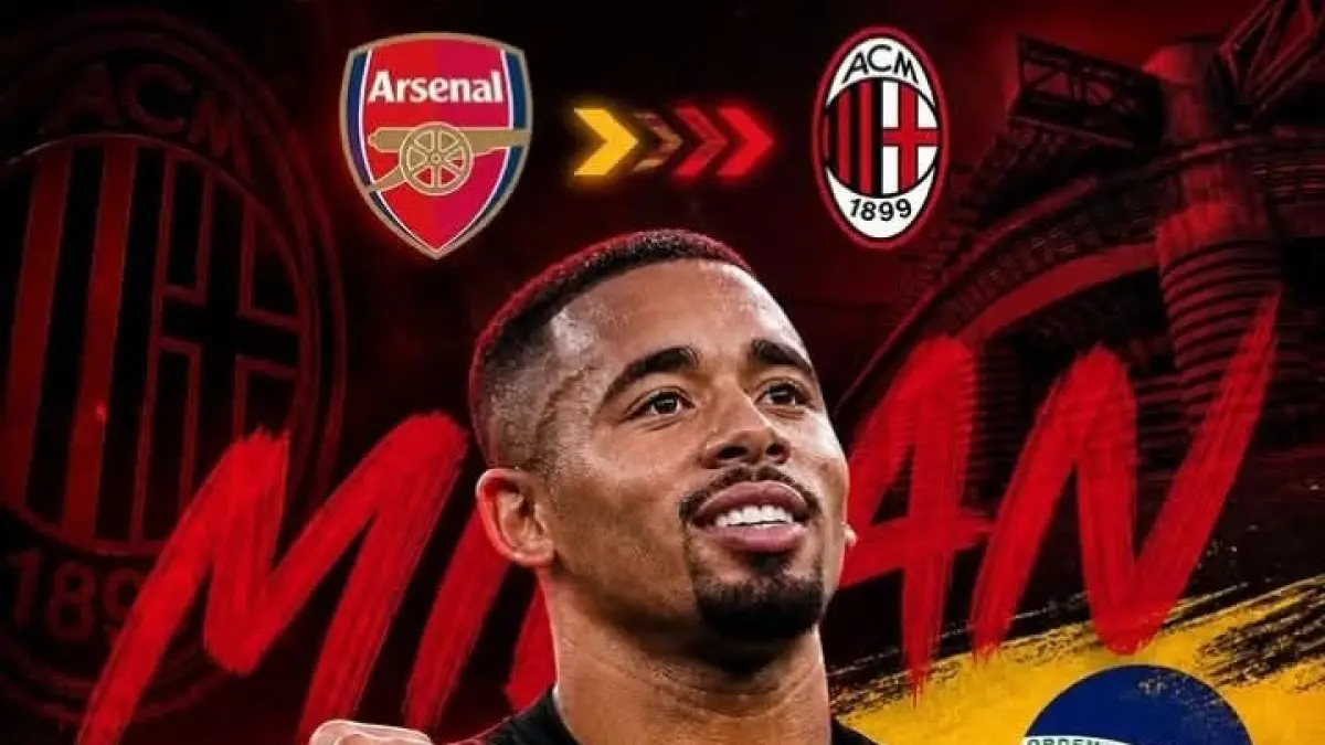 Gabriel Jesus, pemain Arsenal yang dikaitkan dengan AC Milan. (Istimewa) 