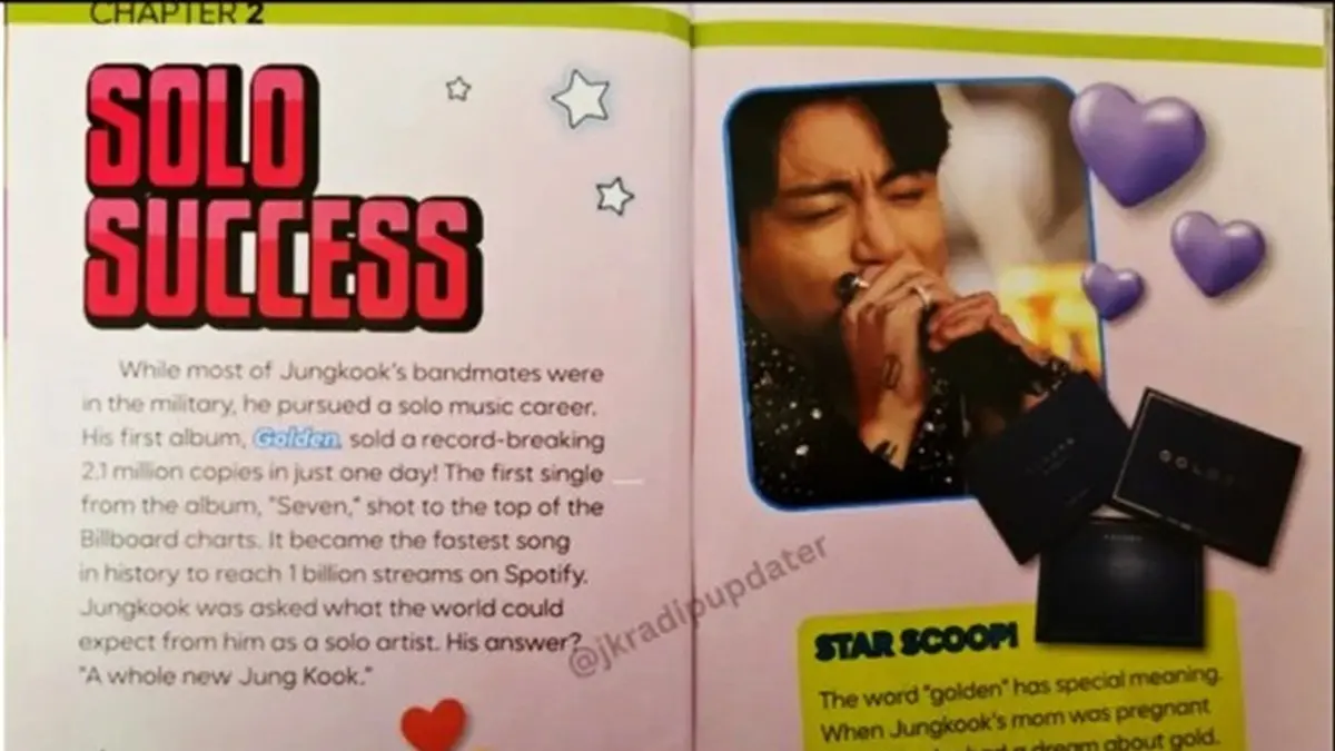 Jungkook BTS jadi artis Korea pertama masuk serial buku pendidikan anak-anak Amerika Serikat.