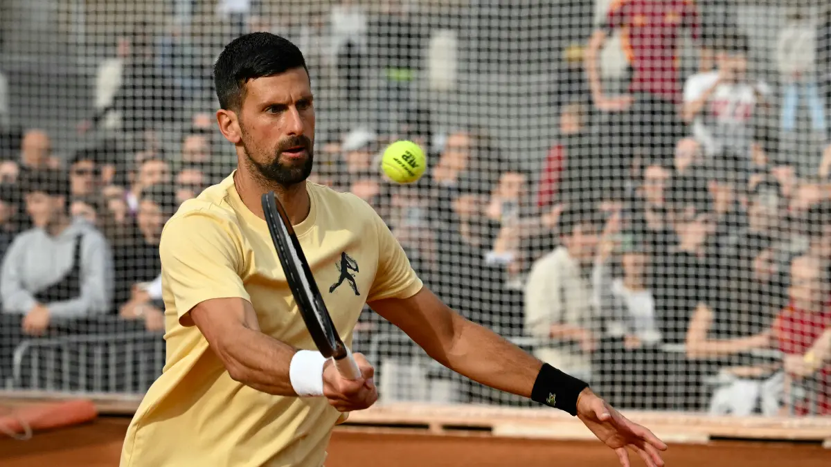 Novak Djokovic kembali di Roma usai cedera. Siap hadapi Jannik Sinner dan Alexander Zverev dalam perebutan gelar ATP Masters M1000. (Foto AFP)