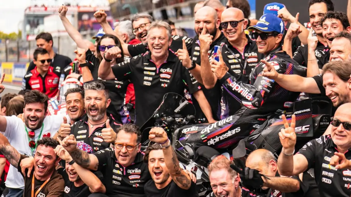 Jorge Martin tampil dominan di Sprint MotoGP Prancis 2026. Rider Aprilia makin percaya diri dalam perebutan gelar juara dunia. (Instagram Jorge Martin)