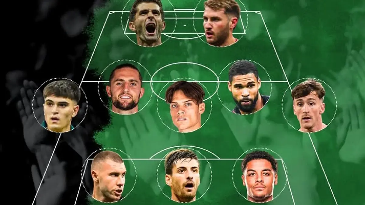 Kemungkinan formasi AC Milan saat menghadapi Atalanta, dengan Santiago Gimenez dan Christian Pulisic berduet di lini depan. (Istimewa) 