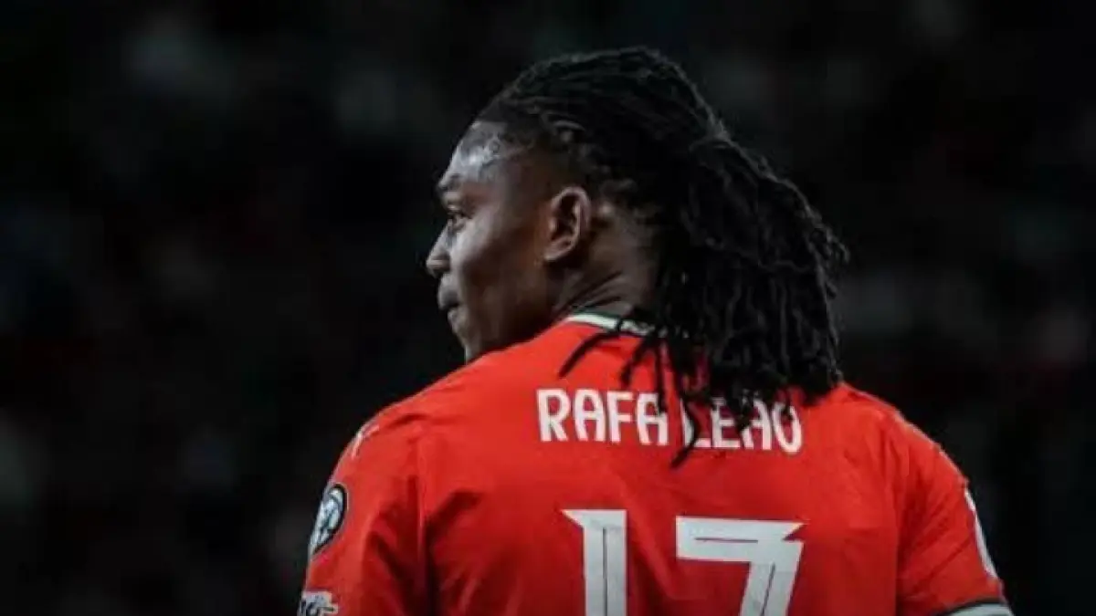 Striker AC Milan berkebangsaan Portugal Rafael Leao yang hampir pasti pergi pada akhir musim. (Istimewa) 