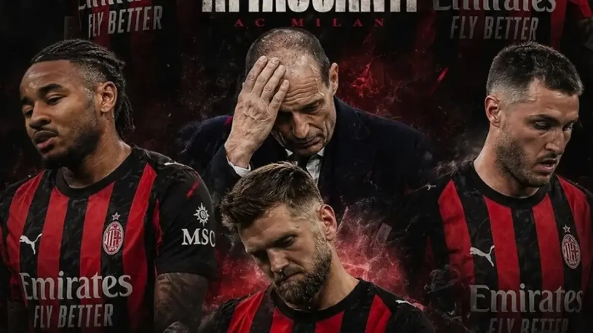 AC Milan tidak sedang baik-baik saja setelah serangkaian hasil mengecewakan beberapa pertandingan terakhir. (Istimewa) 
