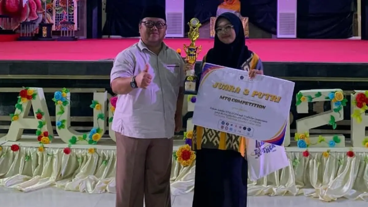 MEMBANGGAKAN: Baiq Fadhila, siswi MAN 1 Mataram meraih Juara 3 MTQ Nasional AUC 2026 di Singaraja, Bali, belum lama ini.