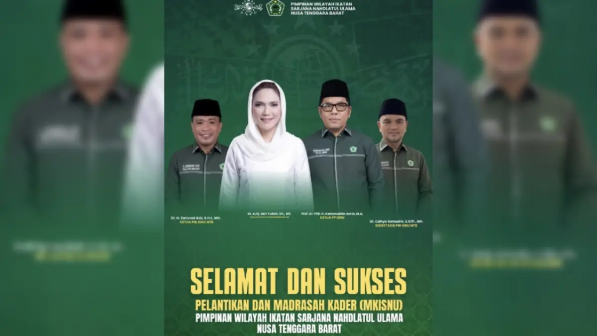 Ucapan selamat dan sukses pelantikan dan madrasah kader (MKISNU) PW ISNU NTB.