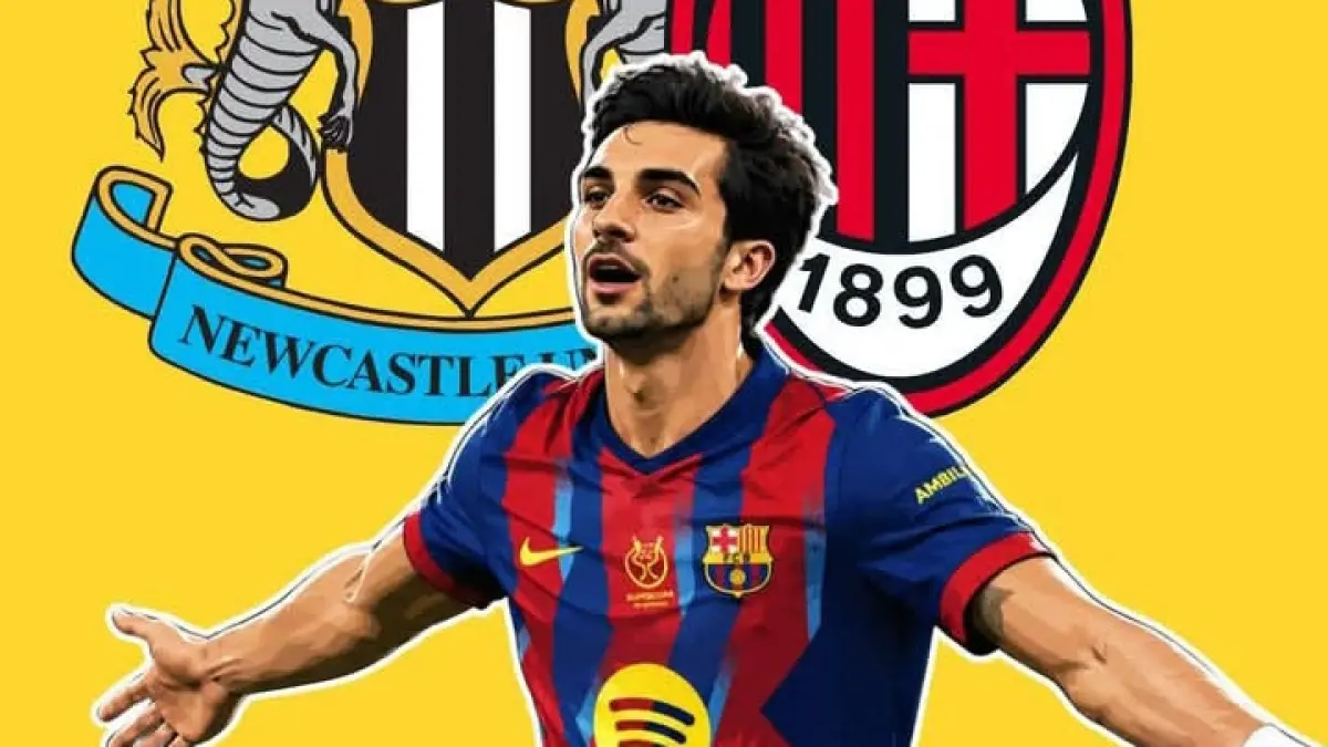 Ferran Torres bisa meninggalkan Barcelona musim panas ini, AC Milan ikut mengincar kesepakatan untuk penyerang serba bisa itu. (Istimewa) 