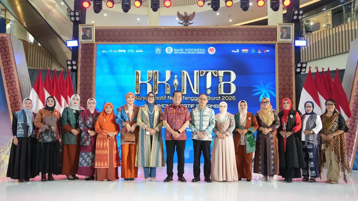 OPENING EVENT: Suasana opening event KK-NTB 2026 di atrium Lombok Epicentrum Mall yang dibuka langsung Gubernur NTB Lalu Muhamad Iqbal, Jumat (15/5). (Humas BI NTB)