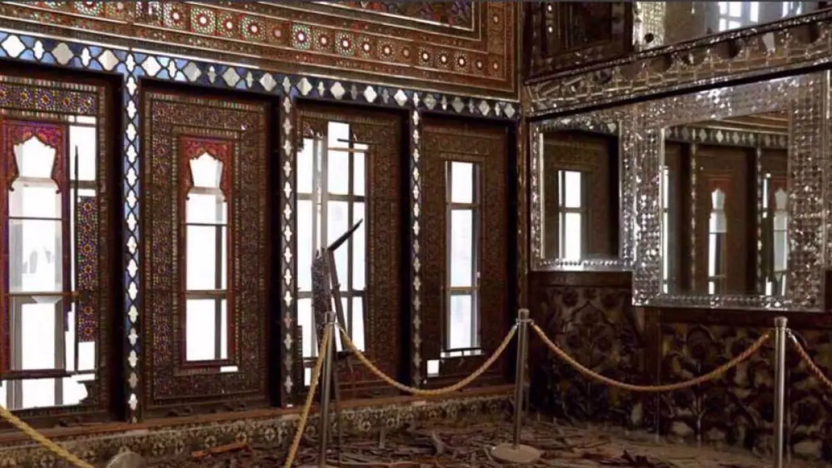 Istana Golestan Teheran, sebuah situs Warisan Dunia UNESCO, mengalami kerusakan selama agresi Israel-AS, 13 Maret 2026. (Press TV)