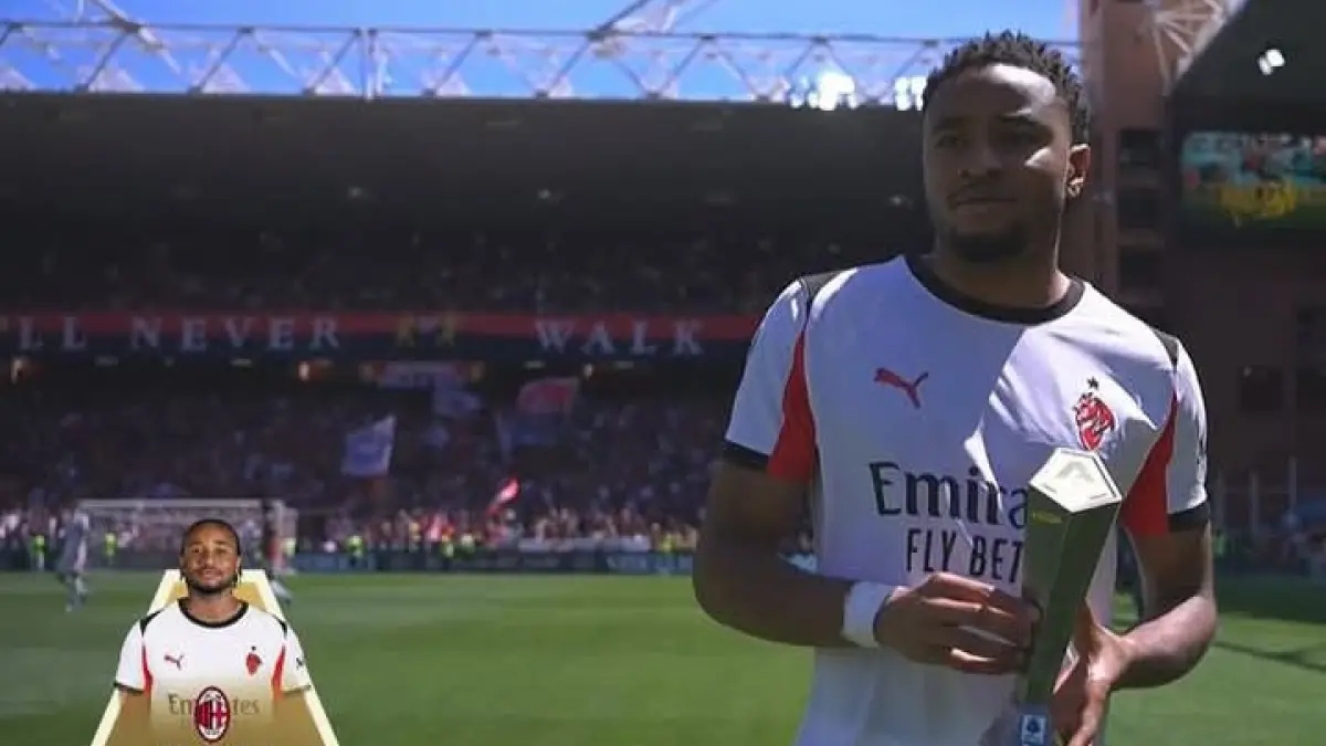 Christopher Nkunku, striker AC Milan terpilih sebagai pemain terbaik dalam laga kontra Genoa. (Istimewa) 