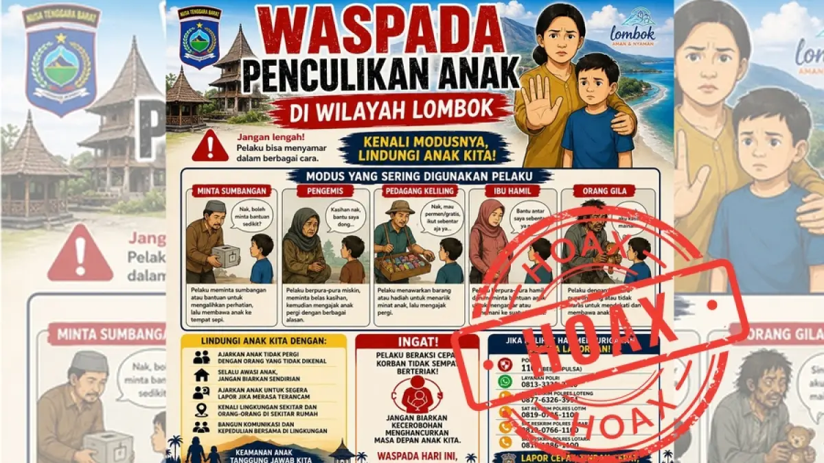 Flyer Penculikan Anak yang meresahkan masyarakat. (IST/LOMBOK POST)