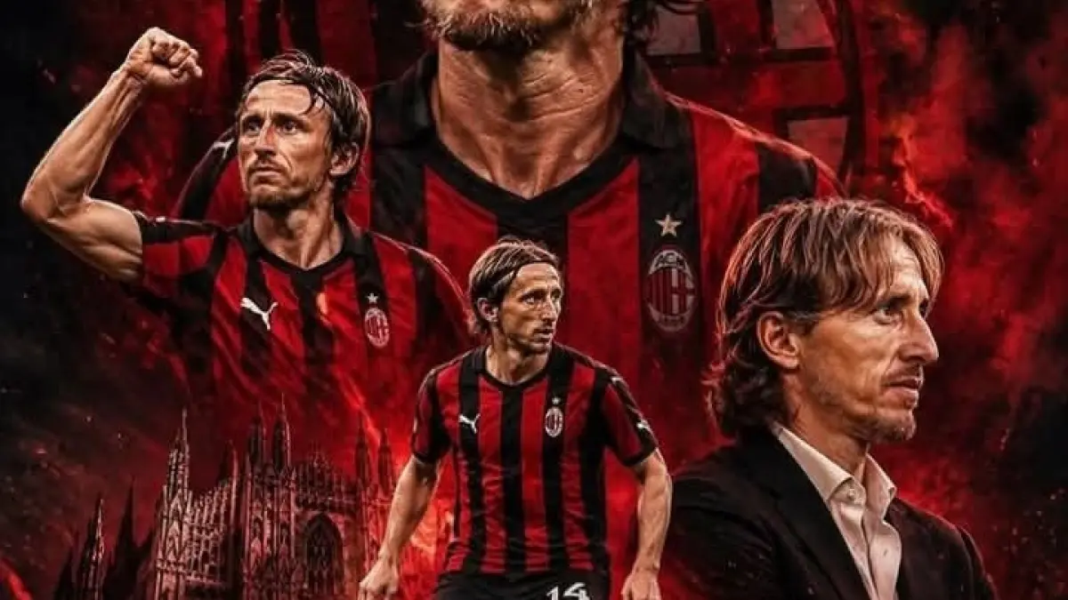PENGATUR TEMPO: Luka Modric berpeluang mendapat pasangan hebat jika bertahan di AC Milan. (Istimewa) 