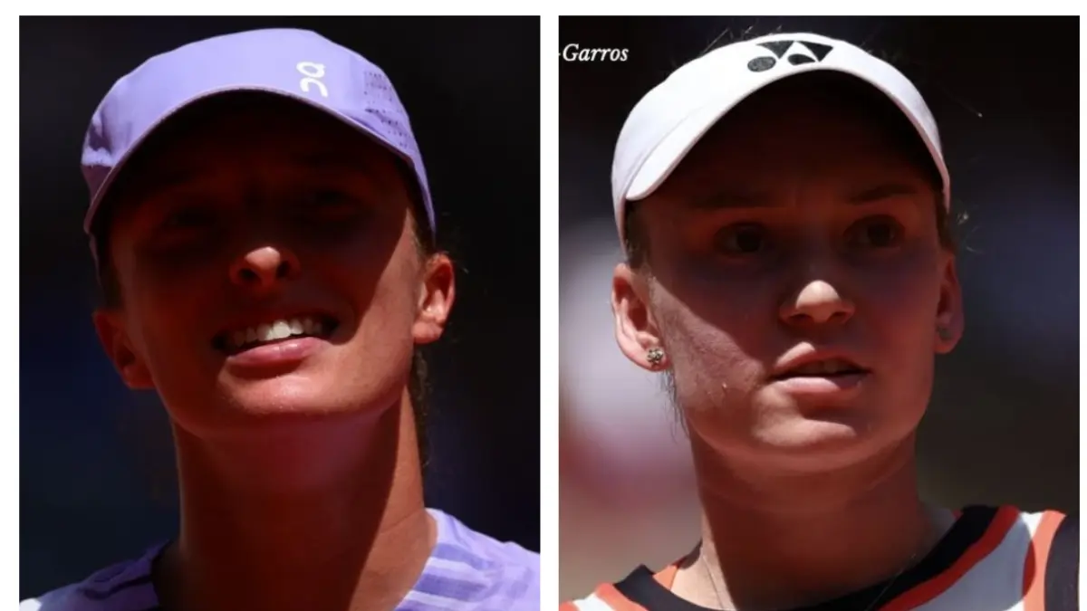 Iga Swiatek dan Elena Rybakina tampil dominan di babak pertama Roland Garros 2026 dengan kemenangan cepat dan statistik impresif. (Kolase/Instagram Roland Garros)