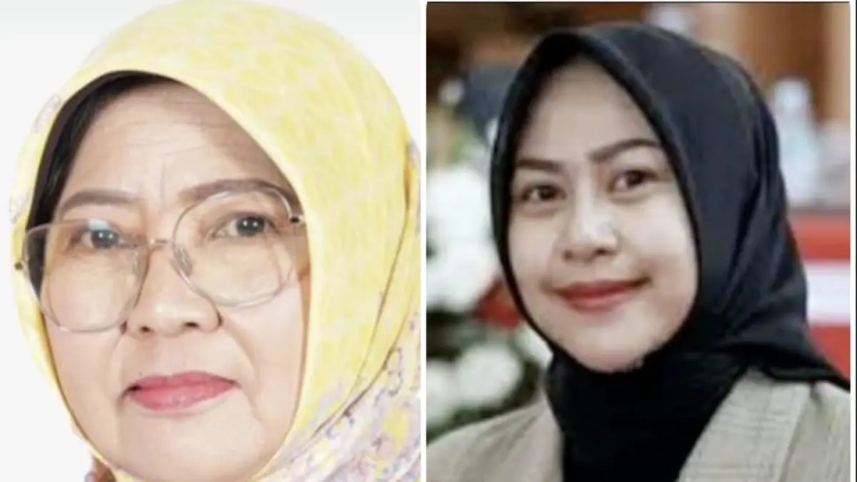Ketua DPRD NTB Baiq Isvie Rupaeda (kiri) dan Wakil Ketua Komisi II DPRD NTB Megawati Lestari (kanan).