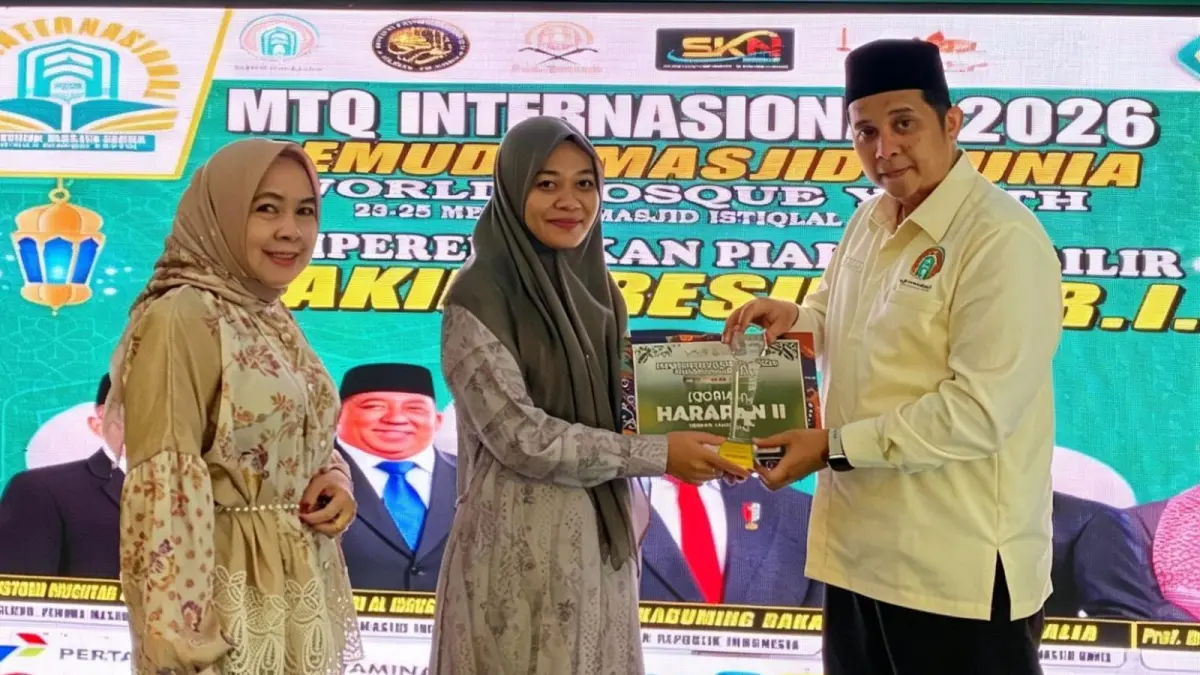 Maesarah, qoriah asal Lombok Tengah perwakilan BKPRMI NTB, berhasil mengharumkan nama daerah usai meraih Juara Harapan II pada ajang MTQ Internasional 2026 di Masjid Istiqlal Jakarta.
