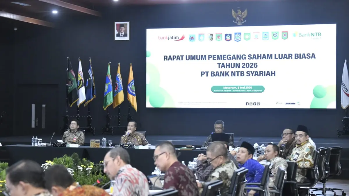 PT Bank NTB Syariah melaksanakan Rapat Umum Pemegang Saham (RUPS) Tahunan Tahun Buku 2025 bertempat di Auditorium Raudhah Bank NTB Syariah Lantai 6 pada Jumat, 8 Mei 2026.