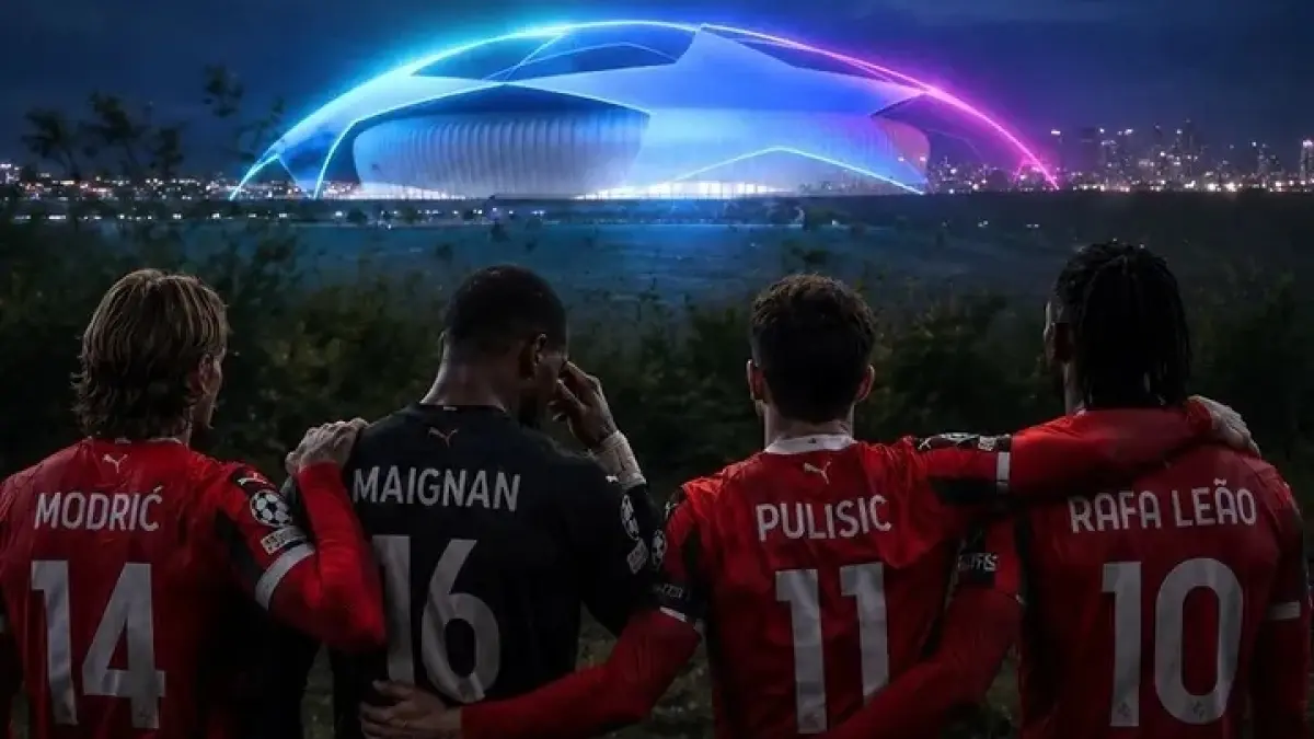 ILUSTRASI: Para pemain AC Milan hanya bisa menatap dari jauh ajang Liga Champions, klub ini hanya lolos ke Liga Eropa. (Istimewa) 