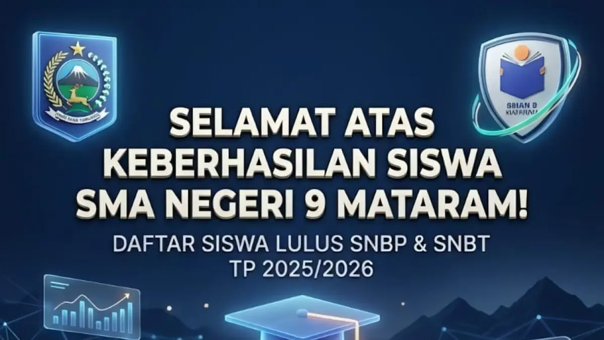 Keberhasilan siswa-siswi SMAN 9 Mataram menembus Pergurusn Tinggi elit.