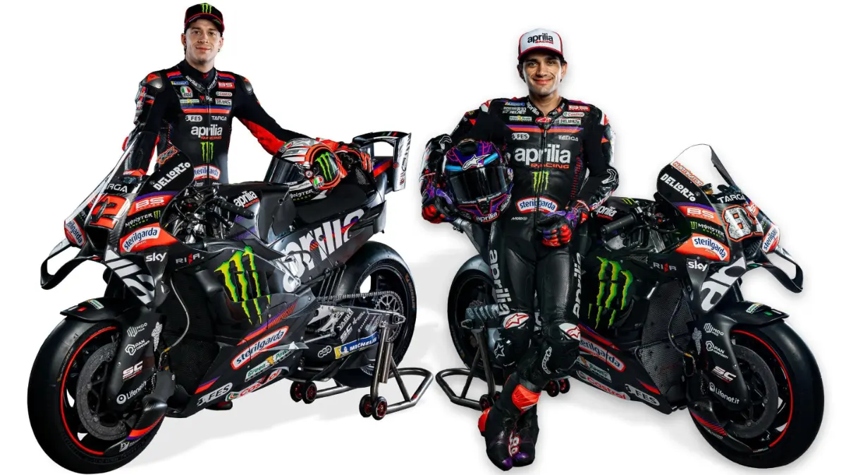 Aprilia Racing resmi menjalin kerja sama multi-tahun dengan Monster Energy mulai MotoGP 2026 dan sponsor utama pada 2027. (motogp.com)