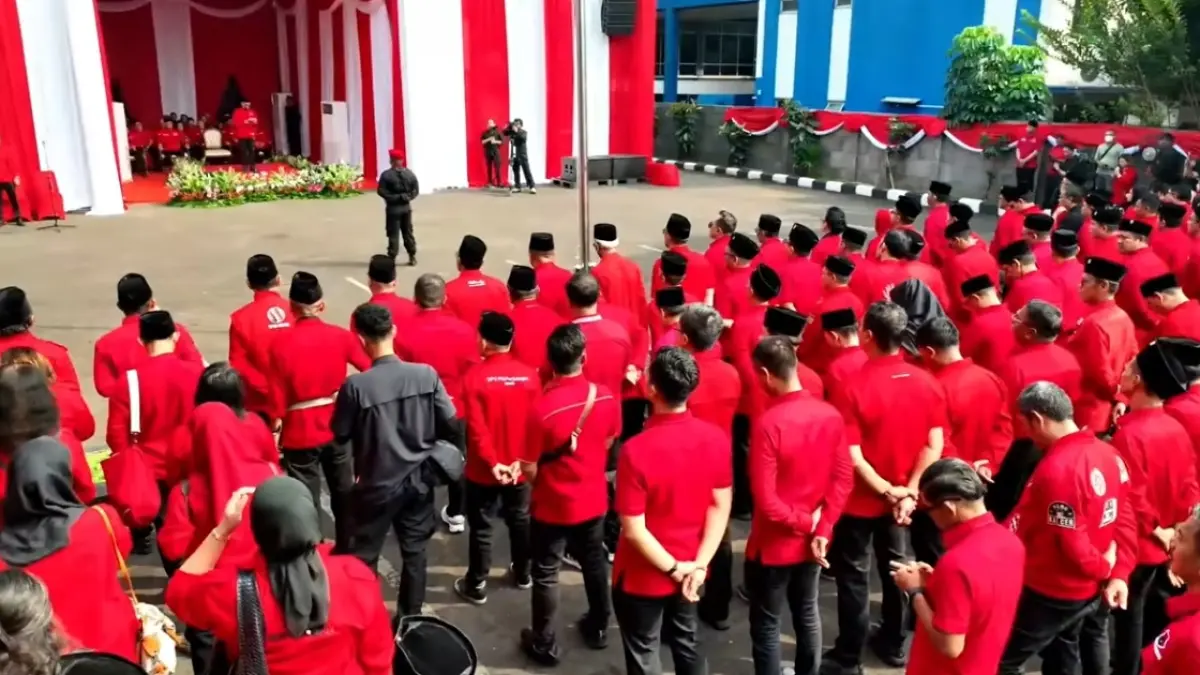 OTOKRITIK PEMILU 2024: Sekjen DPP PDI Perjuangan Hasto Kristiyanto saat menegaskan poin permohonan maaf terbuka partainya kepada seluruh rakyat Indonesia dalam pidato kebangsaan memperingati Hari Lahir Pancasila ke-81.