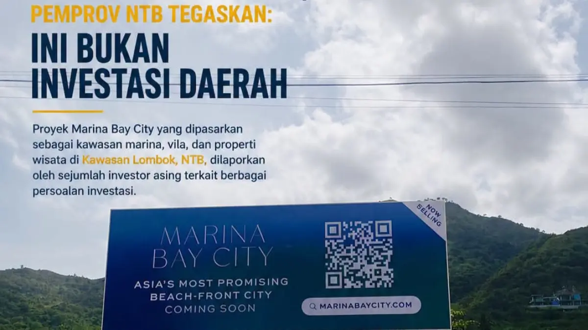 Investasi Marina Bay di Sekotong kini tengah disorot.