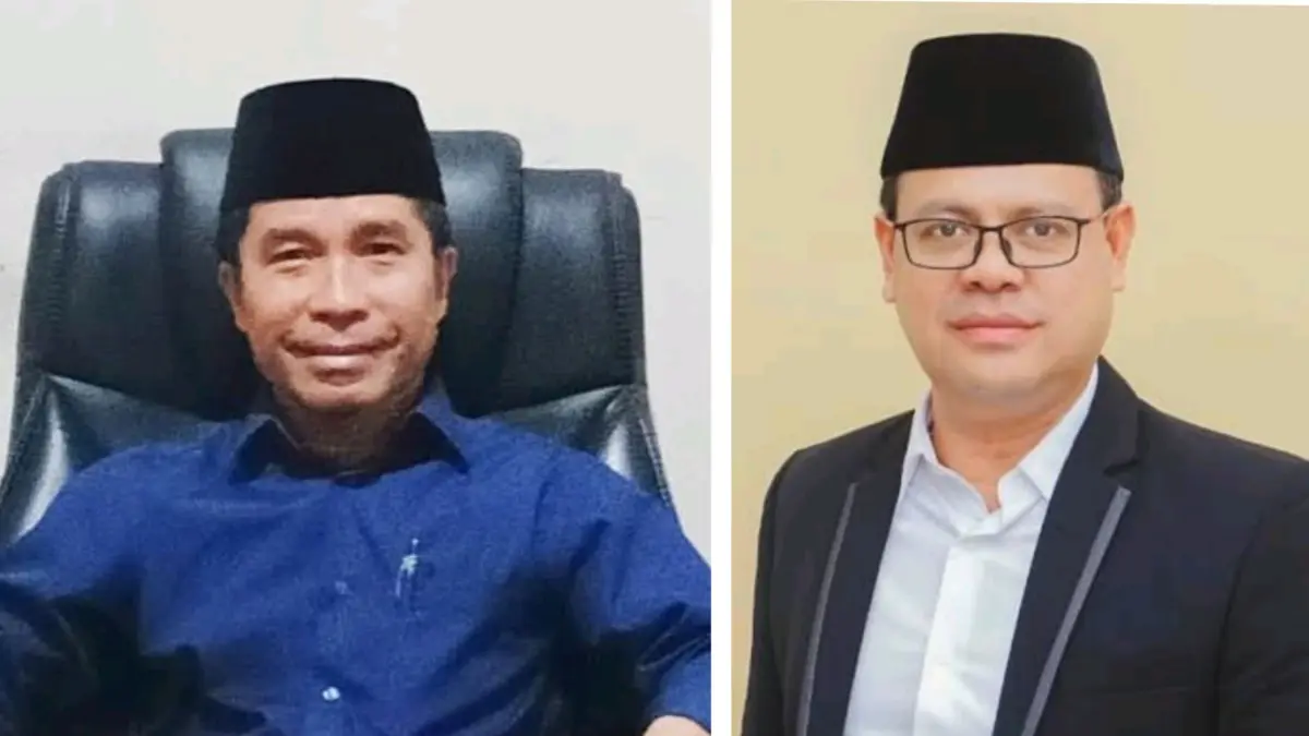 Ketua DPRD Dompu Muttakun (kiri) dan Wakil Ketua DPRD Dompu Kurnia Ramadhan. (Dok/Lombok Post)