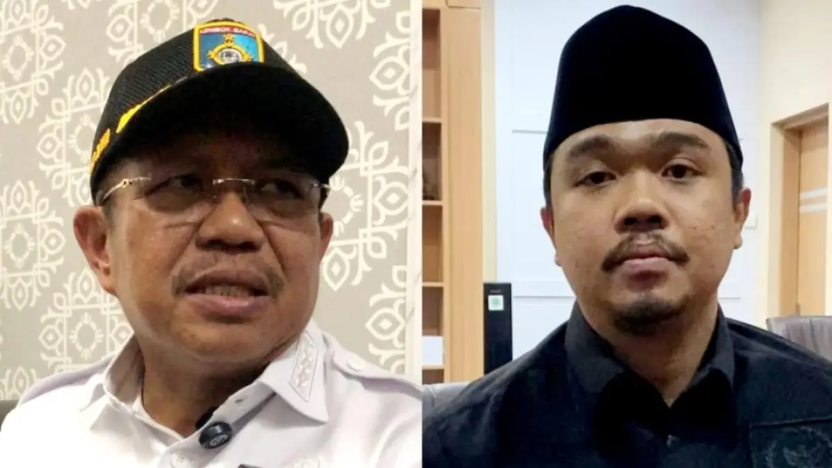 Ketua DPRD Lobar Lalu Ivan Indaryadi (kanan) satu kata dengan Bupati LAZ.
