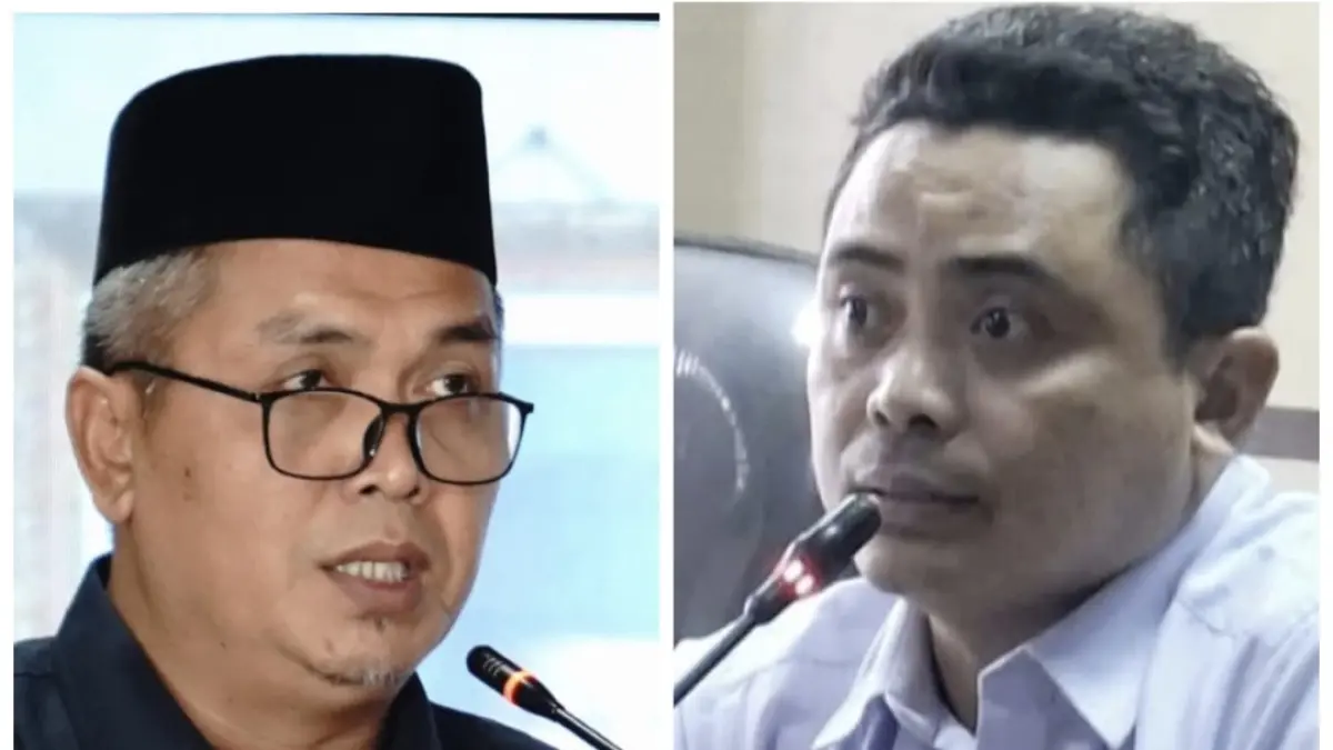 Ketua Komisi I DPRD NTB Mohammad Akri (kanan) dan Anggota Komisi I DPRD NTB Muliadi (kiri). 