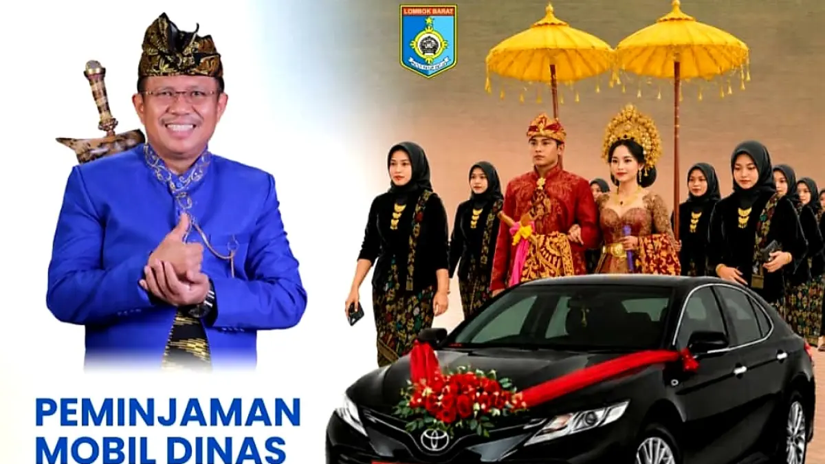 TEROBOSAN MENARIK: Bupati Lombok Barat Lalu Ahmad Zaini (LAZ) menggratiskan mobil dinasnya untuk digunakan nyongkolan oleh masyarakat Lombok Barat.
