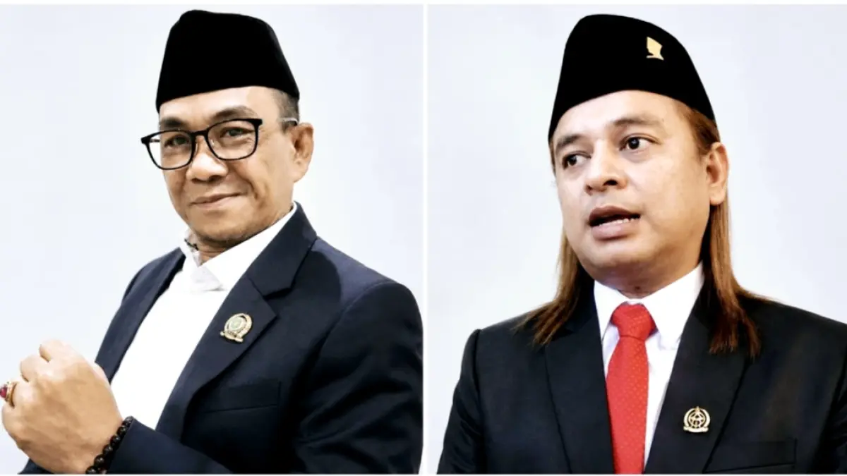 Anggota Komisi IV DPRD NTB Abdul Rahim (kanan) dan Syamsul Fikri (kiri) meminta PPK dan kontraktor bertanggung jawab atas molornya proyek jalan Lunyuk-Lenangguar.
