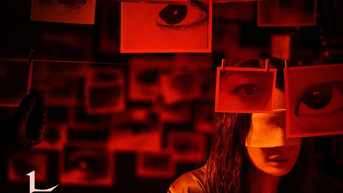 Poster resmi film The Eyes yang diperankan Shin Min Ah. (Soompi)