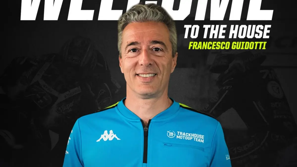 Trackhouse MotoGP menunjuk Francesco Guidotti sebagai manajer tim baru. Ia langsung memimpin tim pada MotoGP Ceko 2026. (Instagram Track House MotoGP)