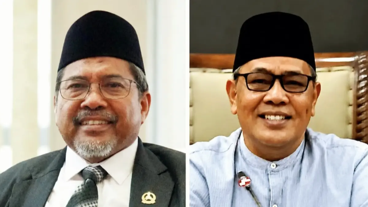 Anggota Komisi V DPRD NTB Patompo Adnan (kiri) dan M.Jamhur (kanan) menolak wacana moratorium izin pendirian ponpes menyusul kasus kekerasan di sejumlah ponpes di NTB.